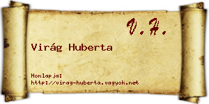 Virág Huberta névjegykártya